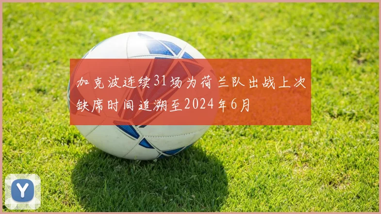 加克波连续31场为荷兰队出战上次缺席时间追溯至2024年6月